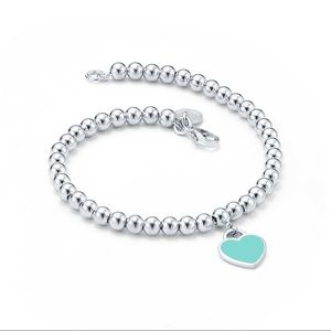 Return SilverTiffany Beaded Bracelet